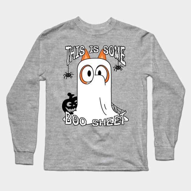 This is Boo Sheet - Bingo Long Sleeve T-Shirt by Karl Doodling